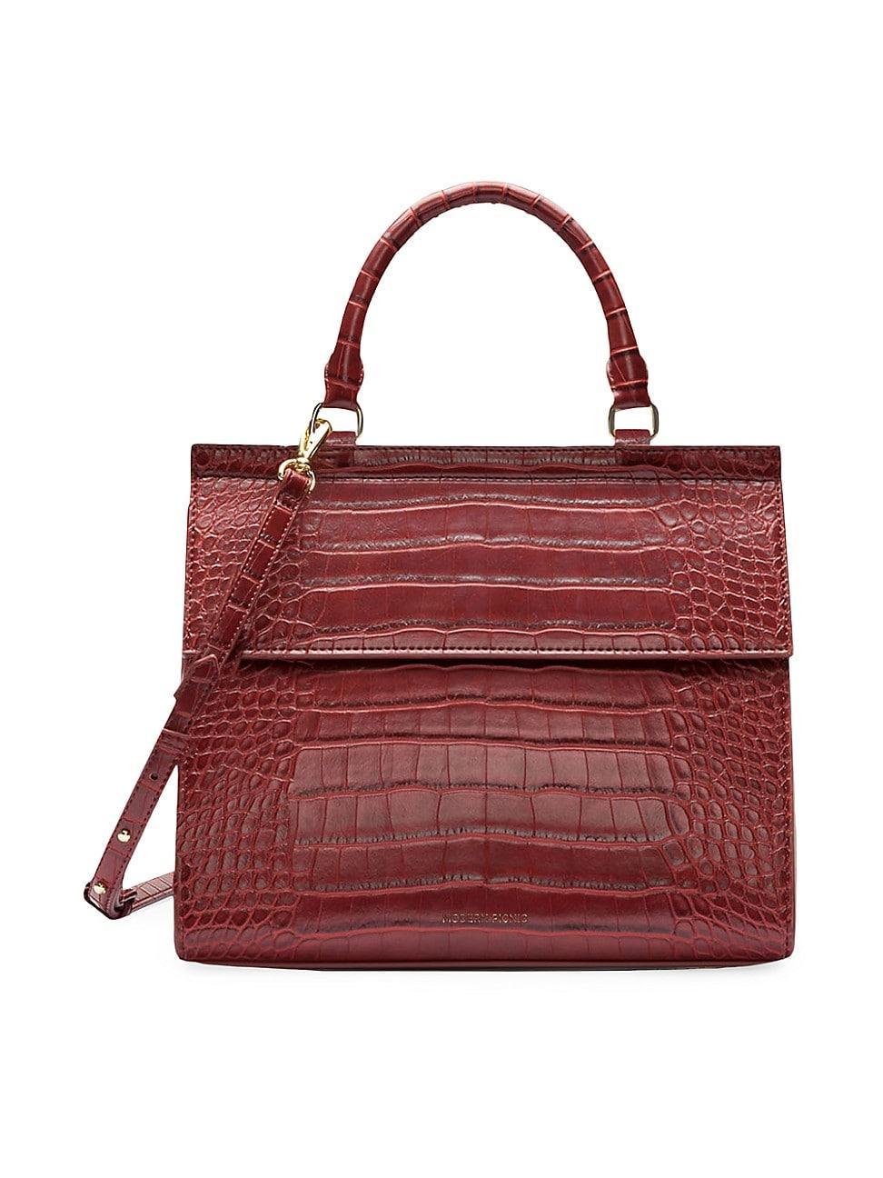 Womens Large Luncher Embossed Faux Leather Shoulder Bag product image