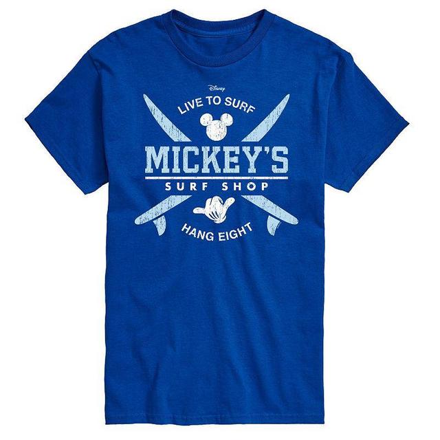 Big & Tall Disney Mickeys Surf Shop Tee, Mens Med Blue Product Image