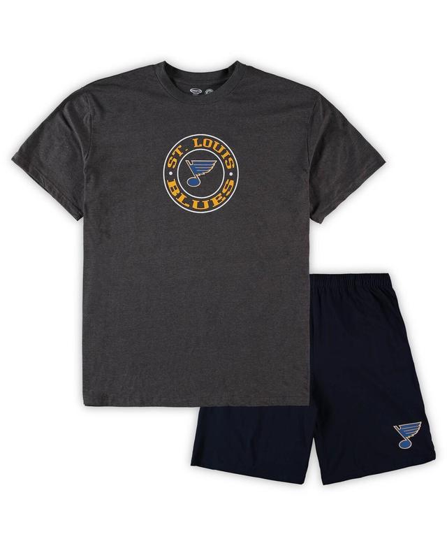 Mens Concepts Sport /Heathered Charcoal St. Louis s Big & Tall T-Shirt & Shorts Sleep Set Product Image