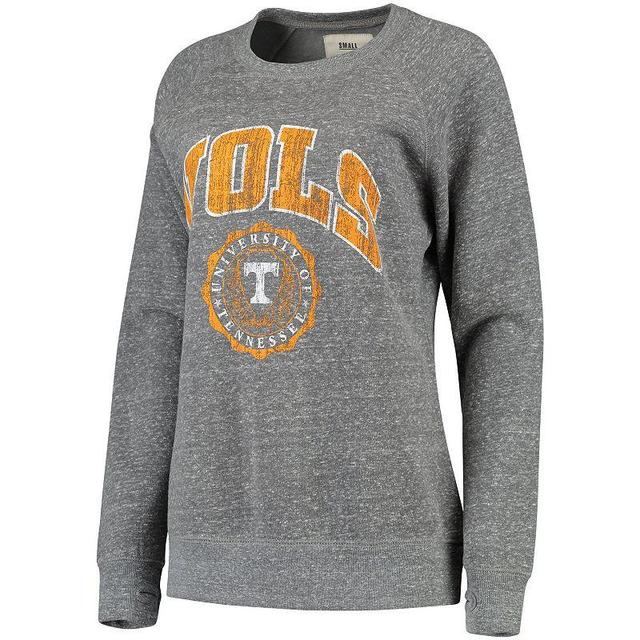 Womens Pressbox Heathered Gray Tennessee Volunteers Edith Vintage Knobi Pullover Sweatshirt Product Image