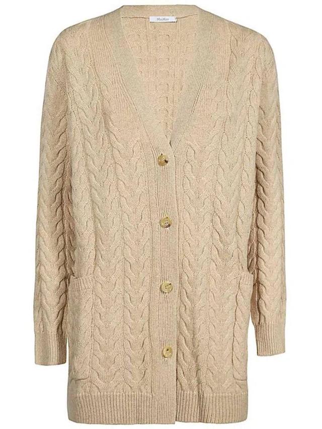 MAX MARA Buttoned Long In Beige Product Image