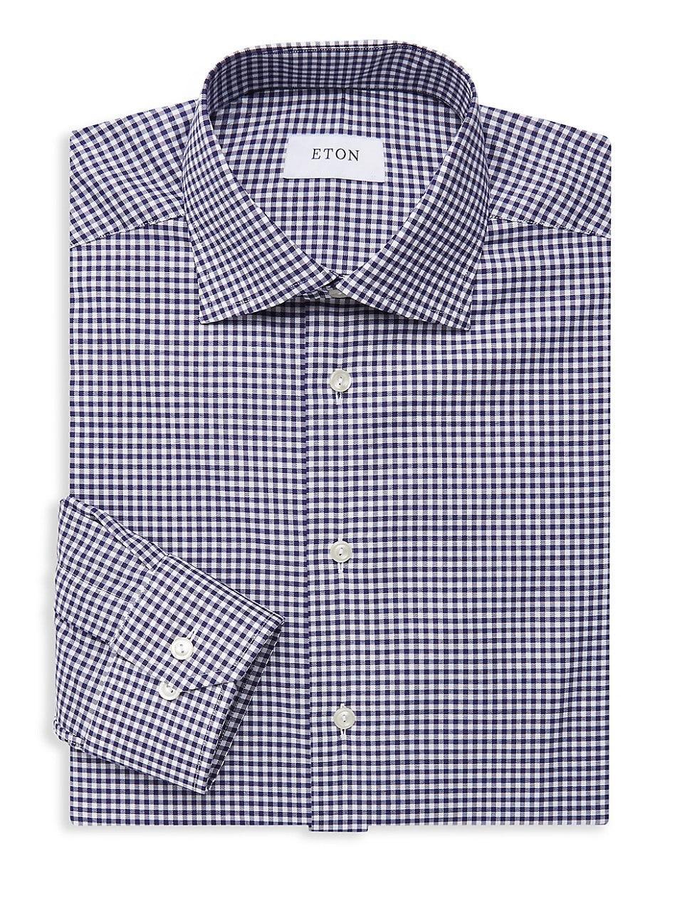 Mens Slim-Fit Check Cotton Dress Shirt Product Image