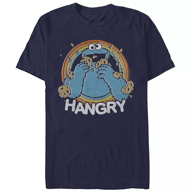 Mens Sesame Street Cookie Monster Hangry Graphic Tee Blue Product Image