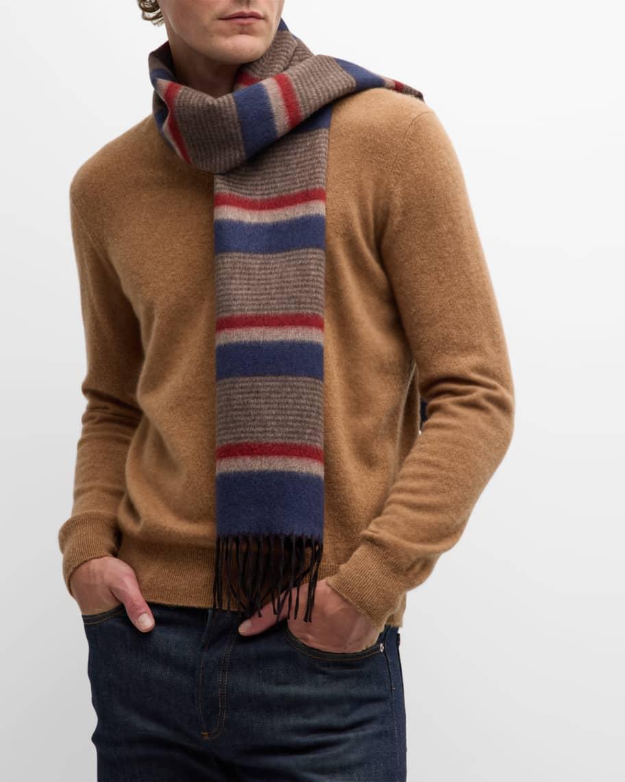 Men's Rascar Silk-Cashmere Stripe Scarf Product Image