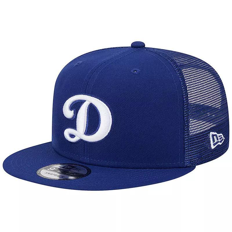 Mens New Era Royal Los Angeles Dodgers D Logo Team Color Trucker 9FIFTY Snapback Hat Product Image