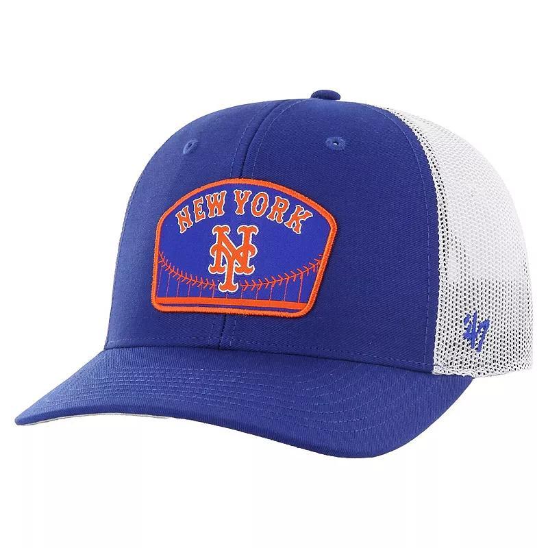 Mens 47 Royal New York Mets Retro Region Patch Trucker Adjustable Hat Product Image