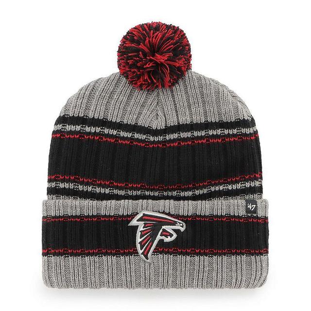 Mens 47 Graphite Atlanta Falcons Rexford Cuffed Knit Hat with Pom Product Image