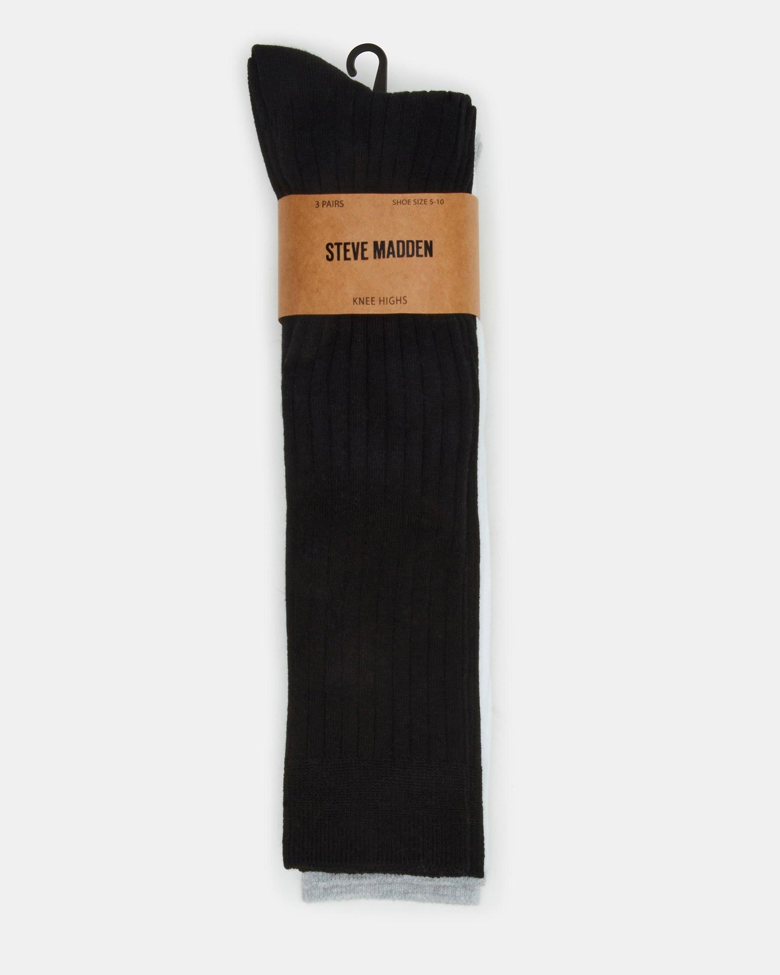 KNEE HIGH SOCKS BLACK MULTI Female Product Image