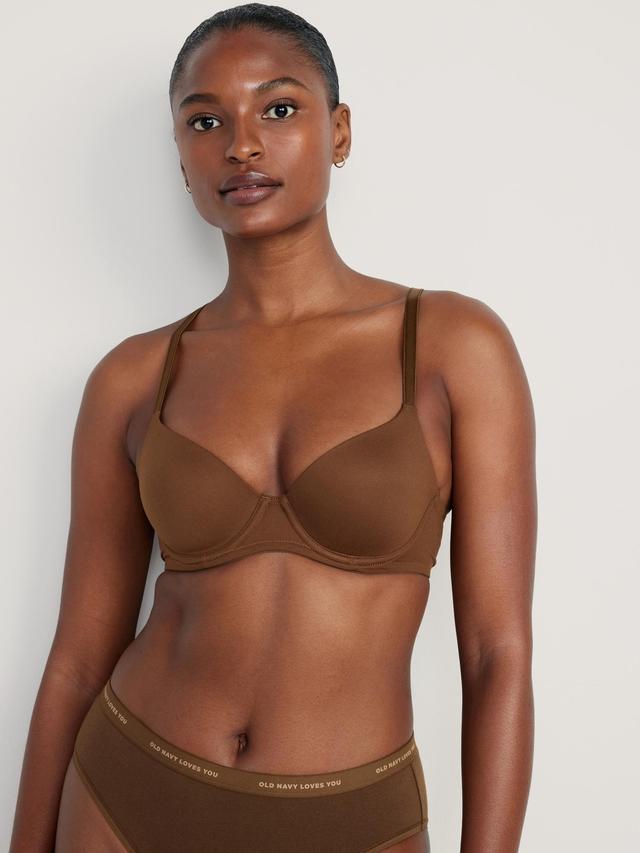 Full-Coverage Underwire Demi Bra for Women Product Image