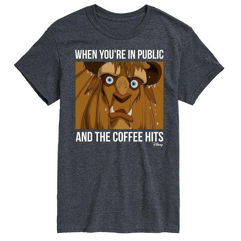 Disney Princess Big & Tall Beast When Coffee Hits Graphic Tee, Mens Product Image