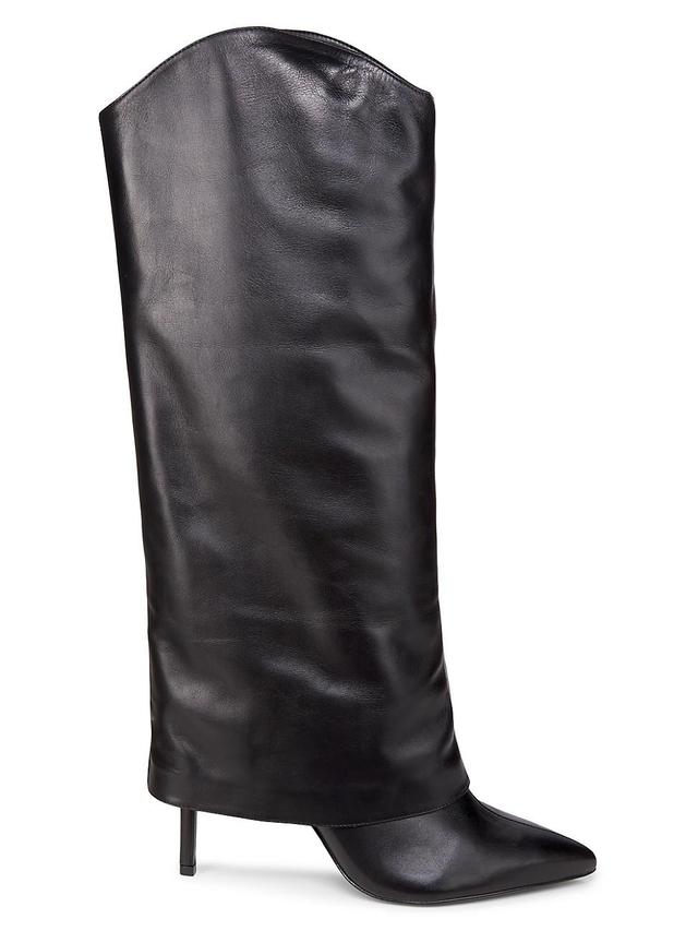 Womens Maryana 90MM Leather Stiletto Boots Product Image