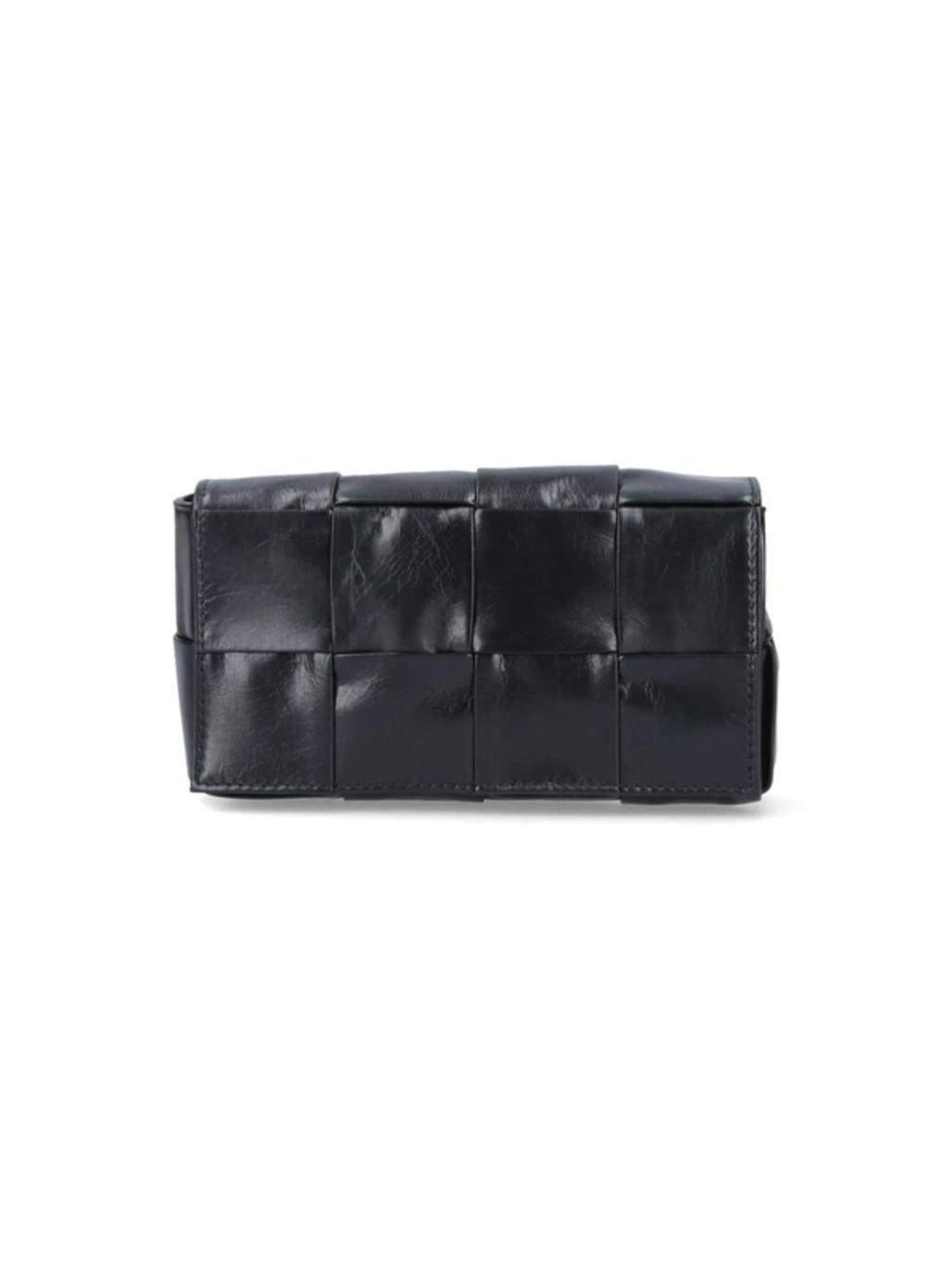 BOTTEGA VENETA Virgule Intrecciato Leather Bag In Black Product Image