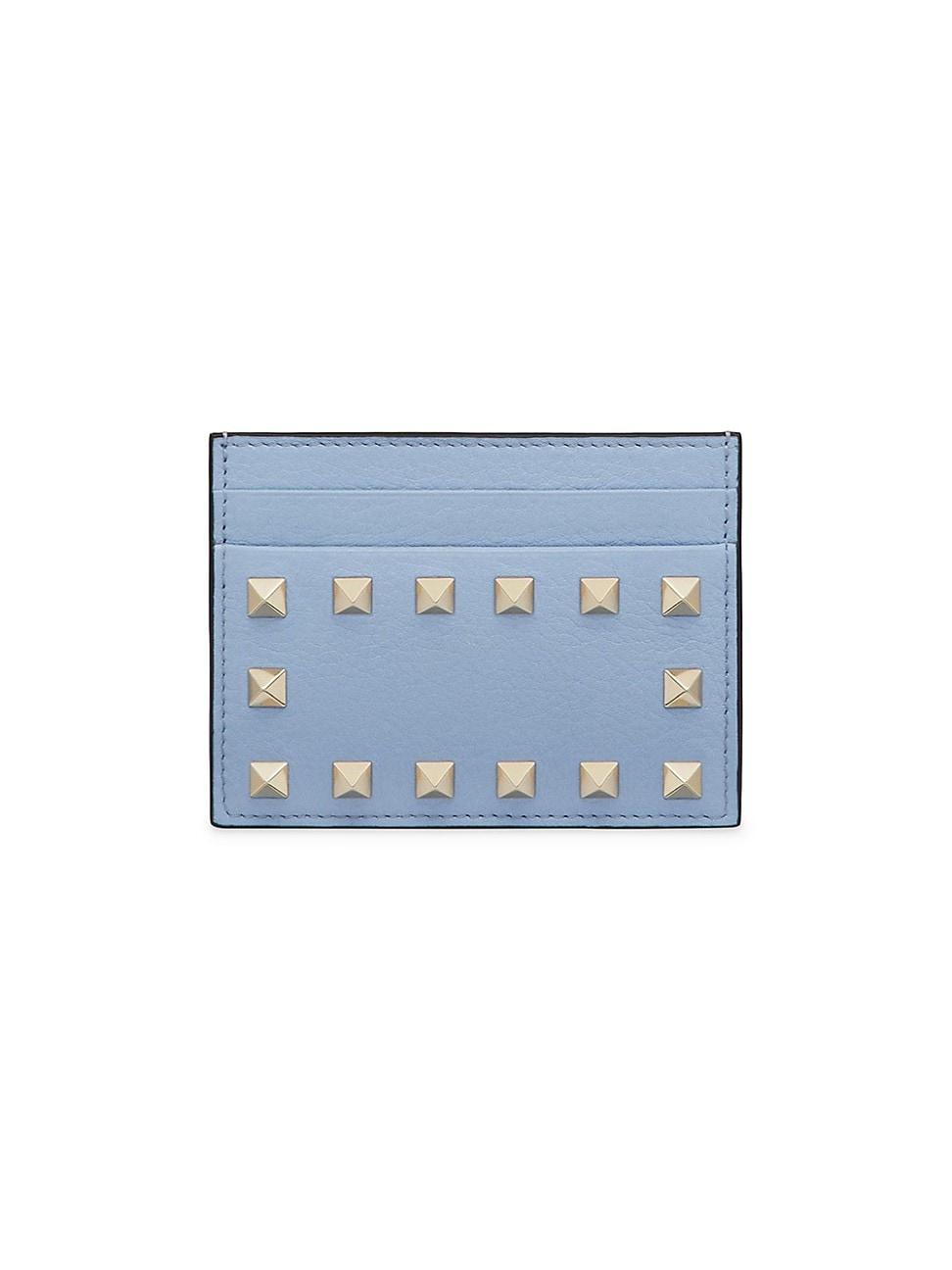 Womens Rockstud Grainy Calfskin Cardholder Product Image