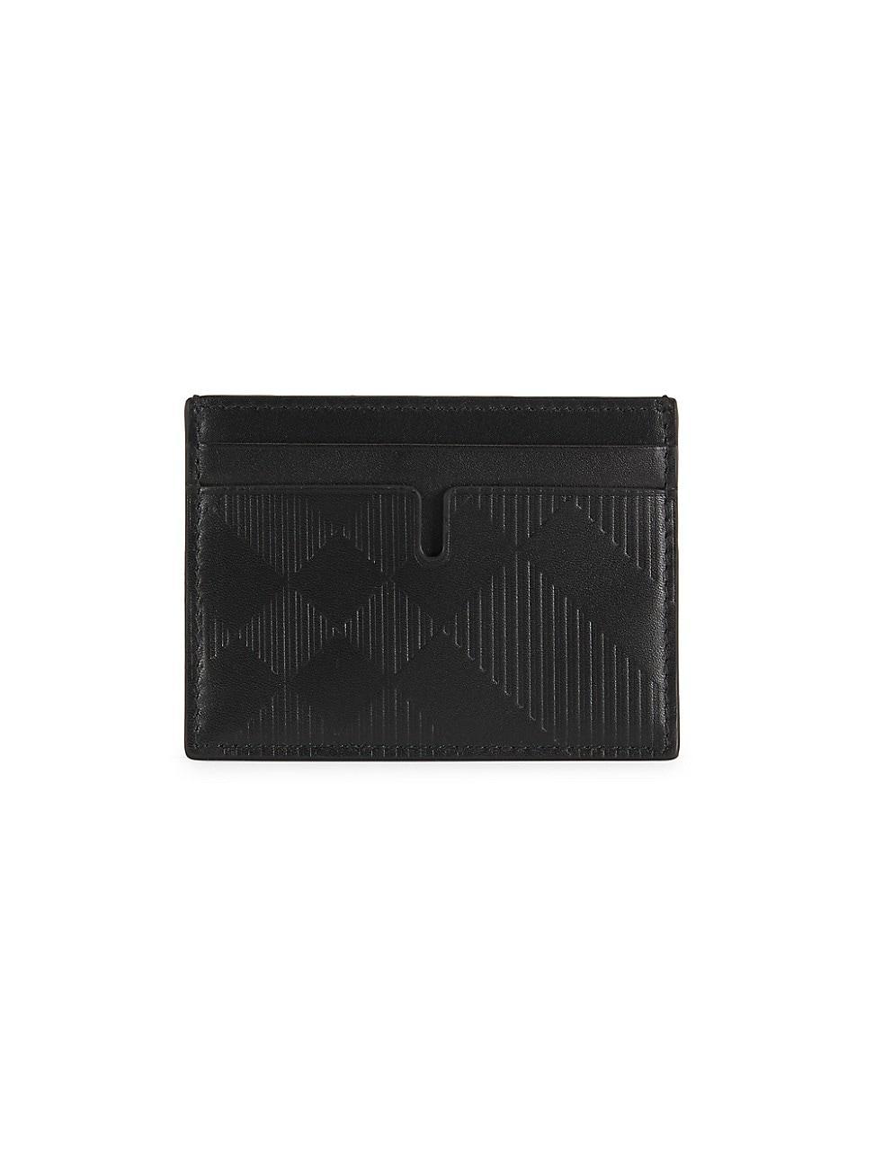 burberry Sandon Check Embossed Leather Card Case Product Image