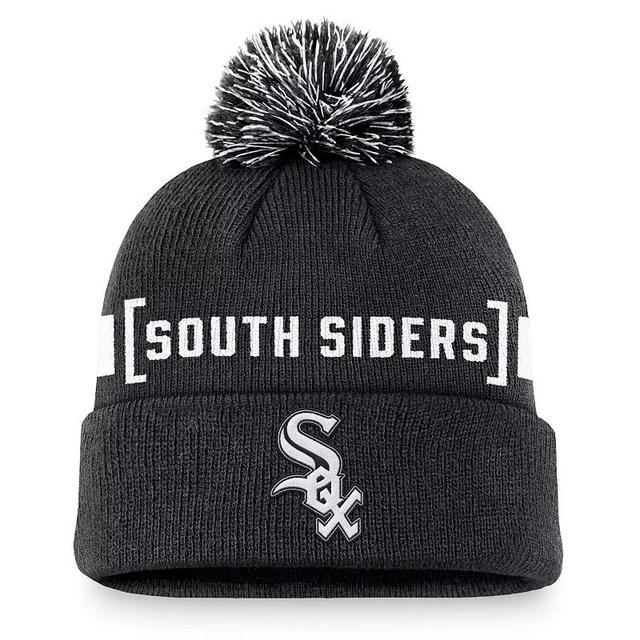 Mens Nike Chicago White Sox Hometown Peak Cuffed Knit Hat with Pom Product Image