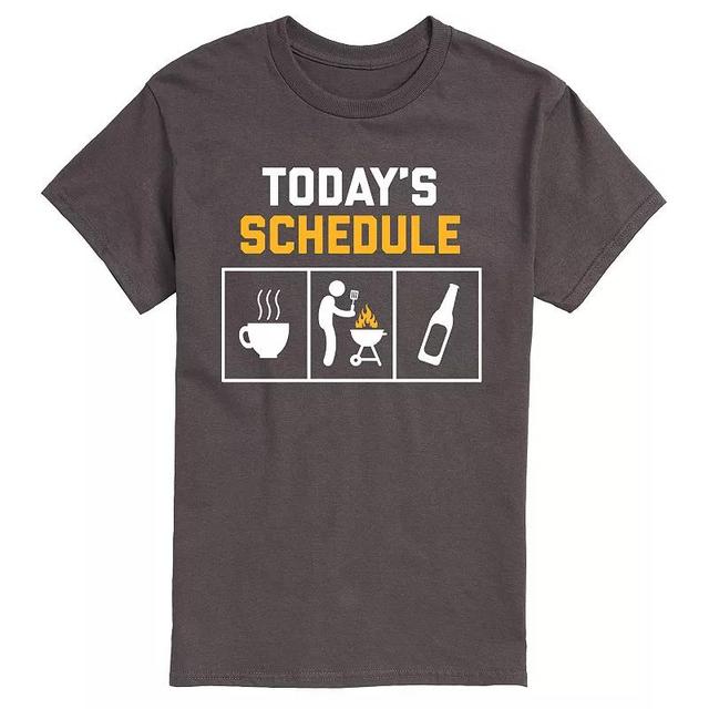 Big & Tall Todays Schedule Grilling Beer Tee, Mens Product Image