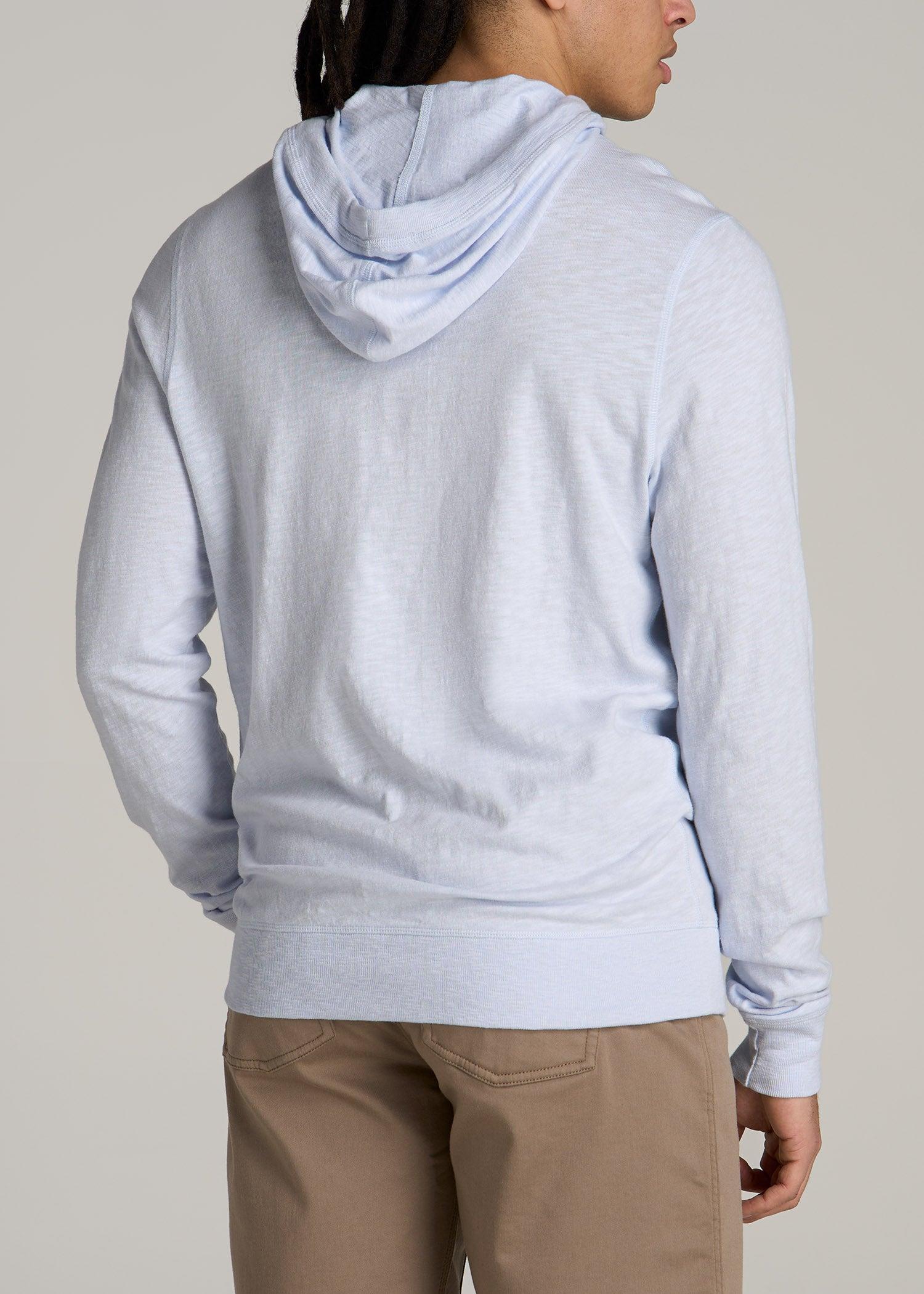 Sunwashed Slub Pullover Men's Tall Hoodie in Airy Blue Product Image