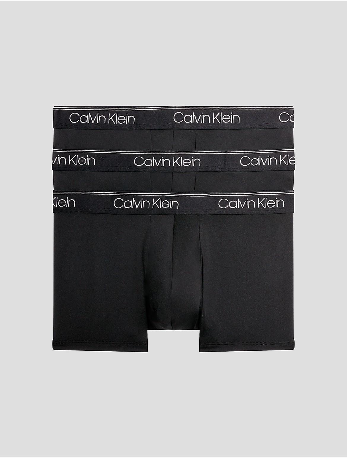 Calvin Klein Microfiber Stretch Wicking Low Rise Trunks, Pack of 3 Product Image