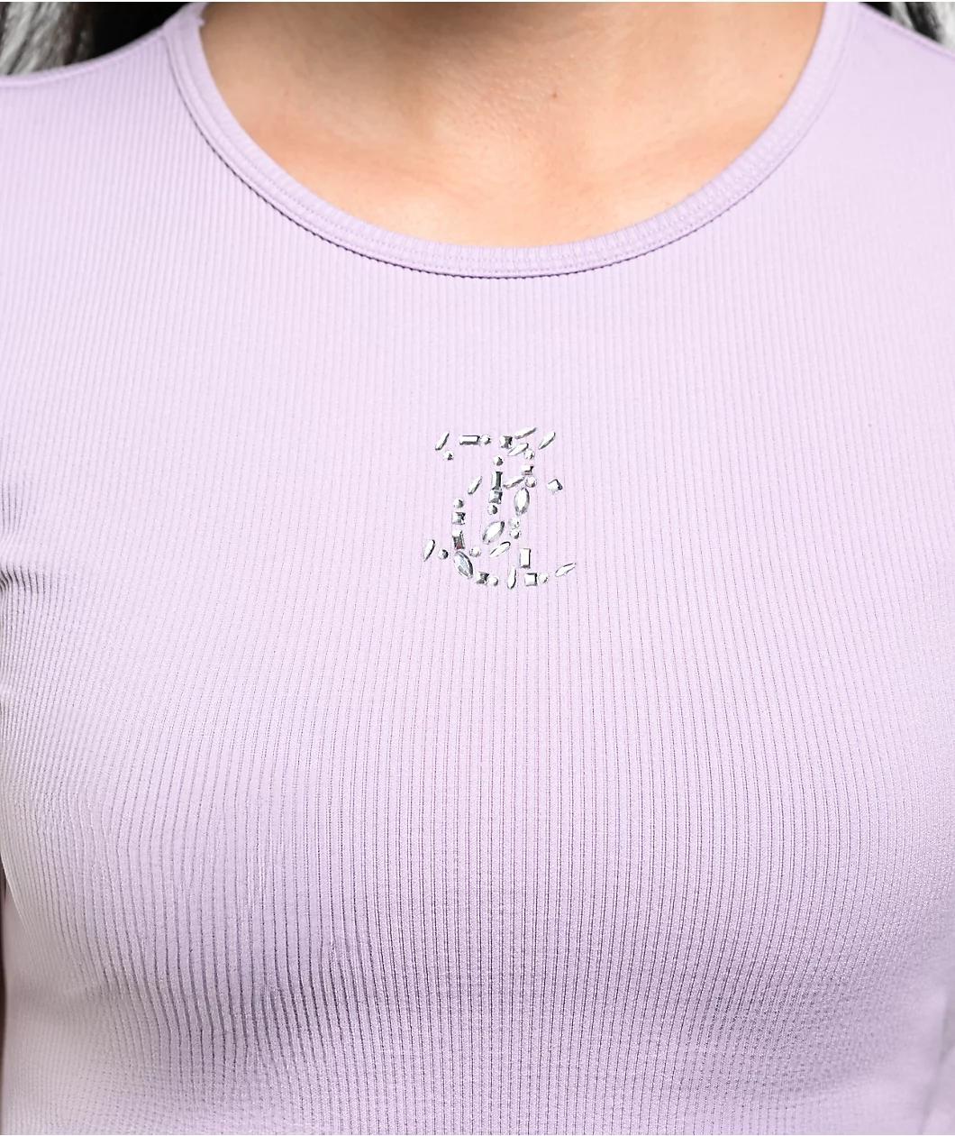 Juicy Couture Seamless Orchid Petal Crop T-Shirt Product Image