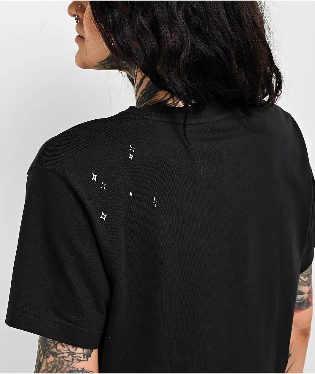 adidas Scribble Black Crop T-Shirt Product Image