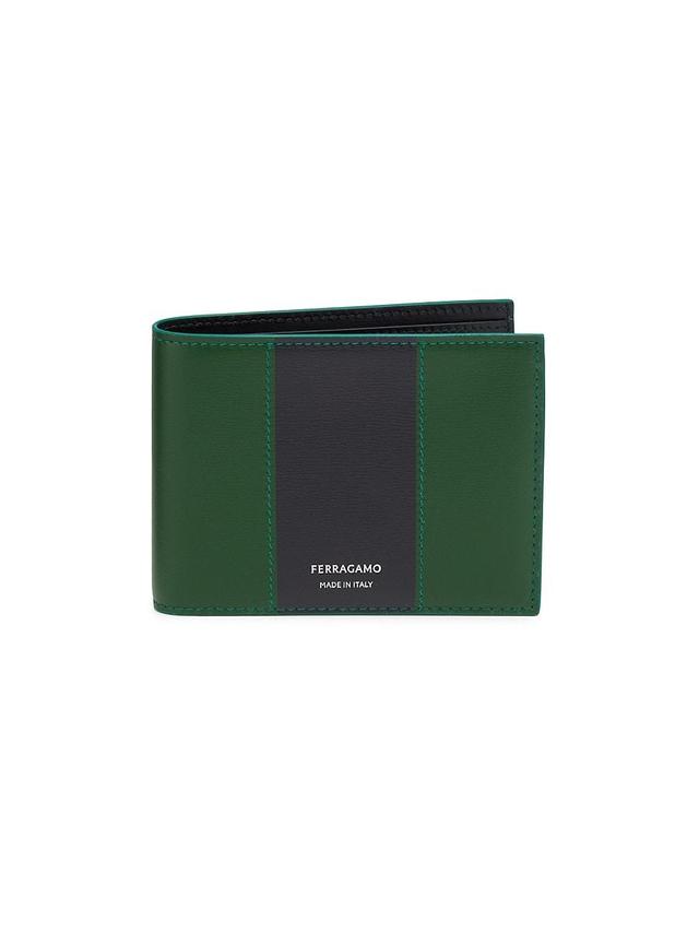 Mens Colorblock Leather Bi-Fold Wallet Product Image