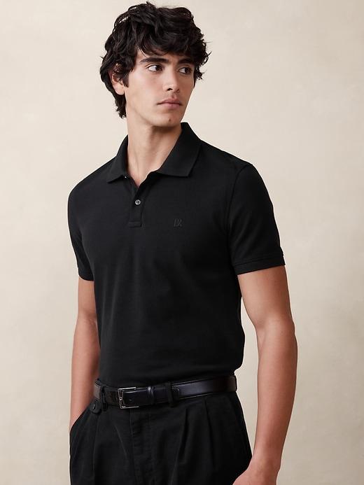 Cotton Monogram Pique Polo Product Image