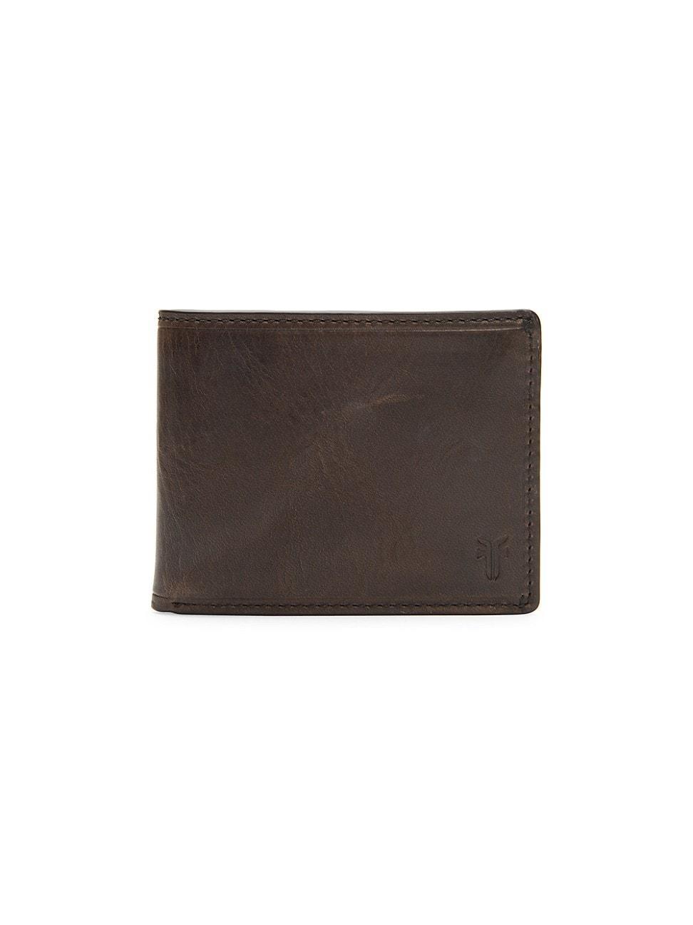 Mens Logan Slim Bi-Fold Leather Wallet Product Image