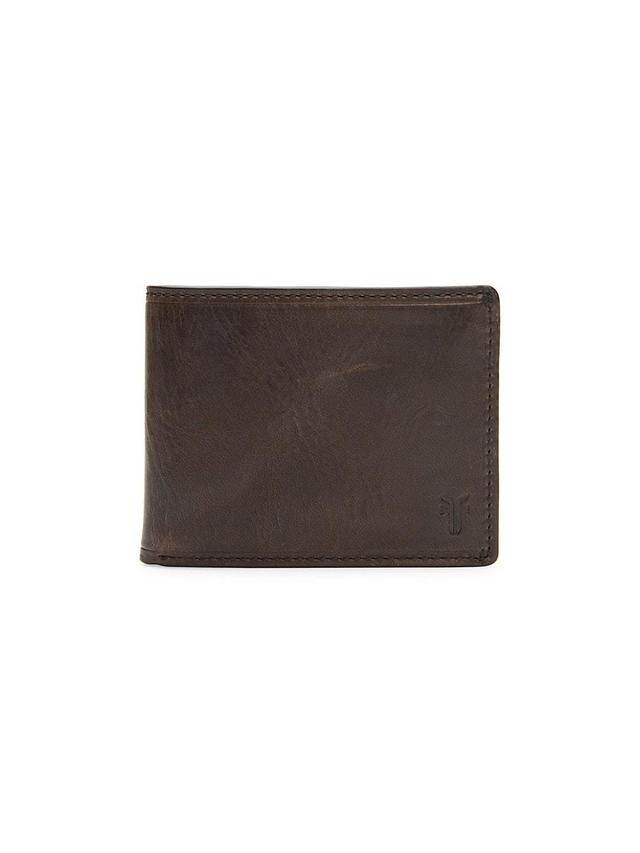 Mens Logan Slim Bi-Fold Leather Wallet Product Image