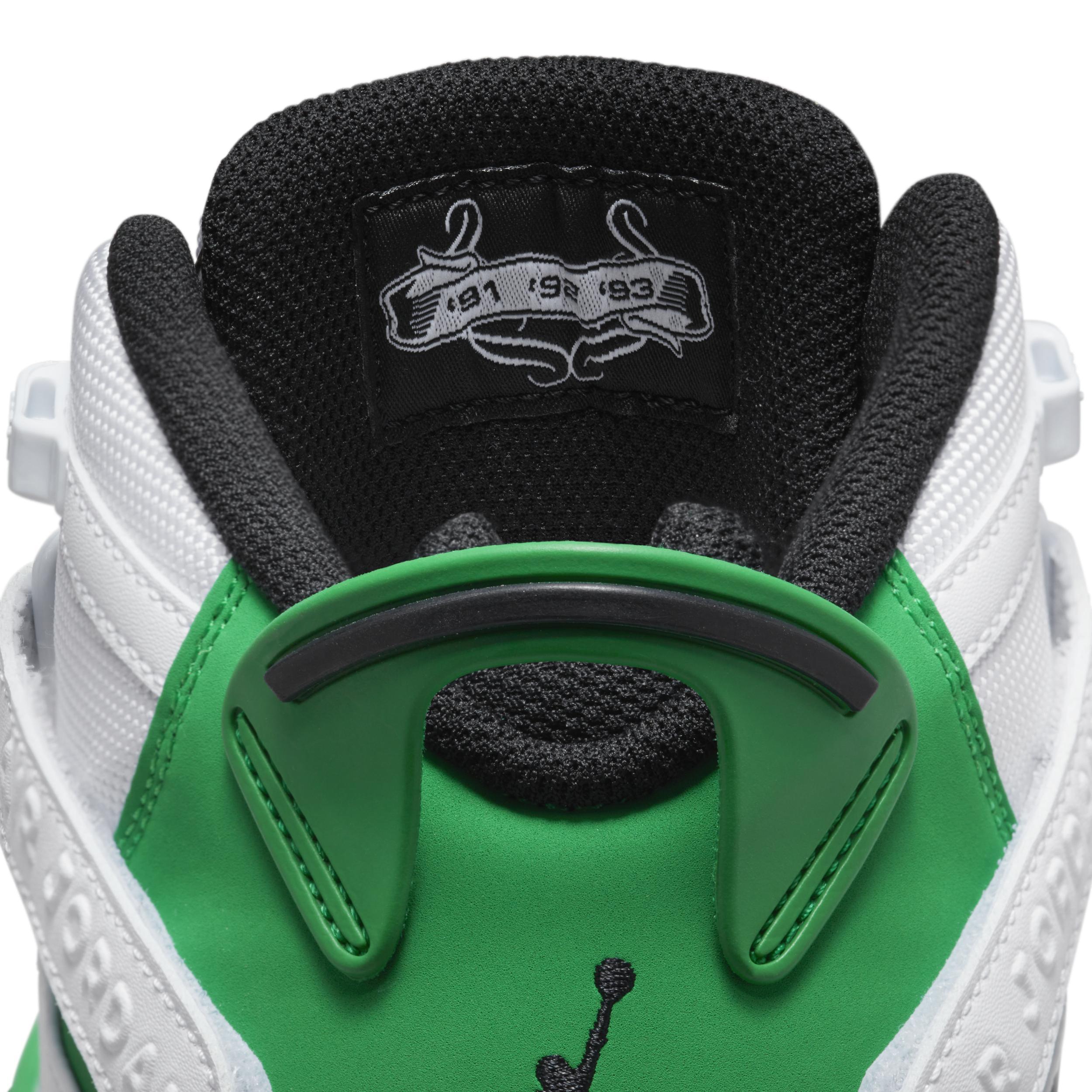 Jordan Mens Jordan 6 Rings - Mens Shoes White/Black/Lucky Green Product Image