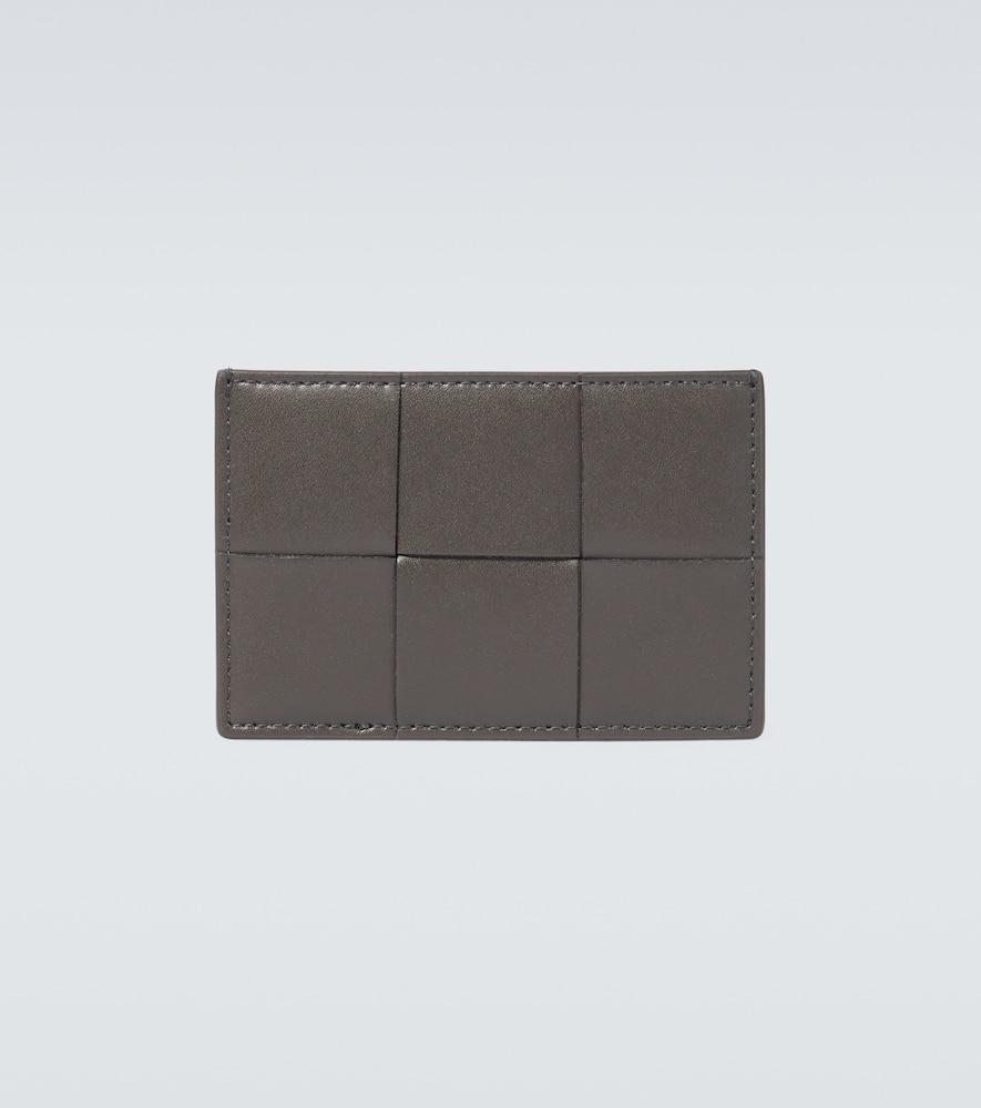 BOTTEGA VENETA Cassette Leather Card Case In Grey Product Image