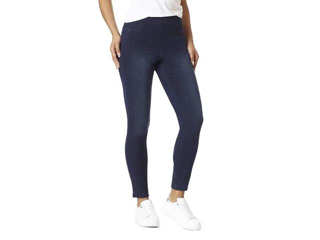 HUE Reversible Denim Leggings (Deep Wash) Women's Jeans Product Image