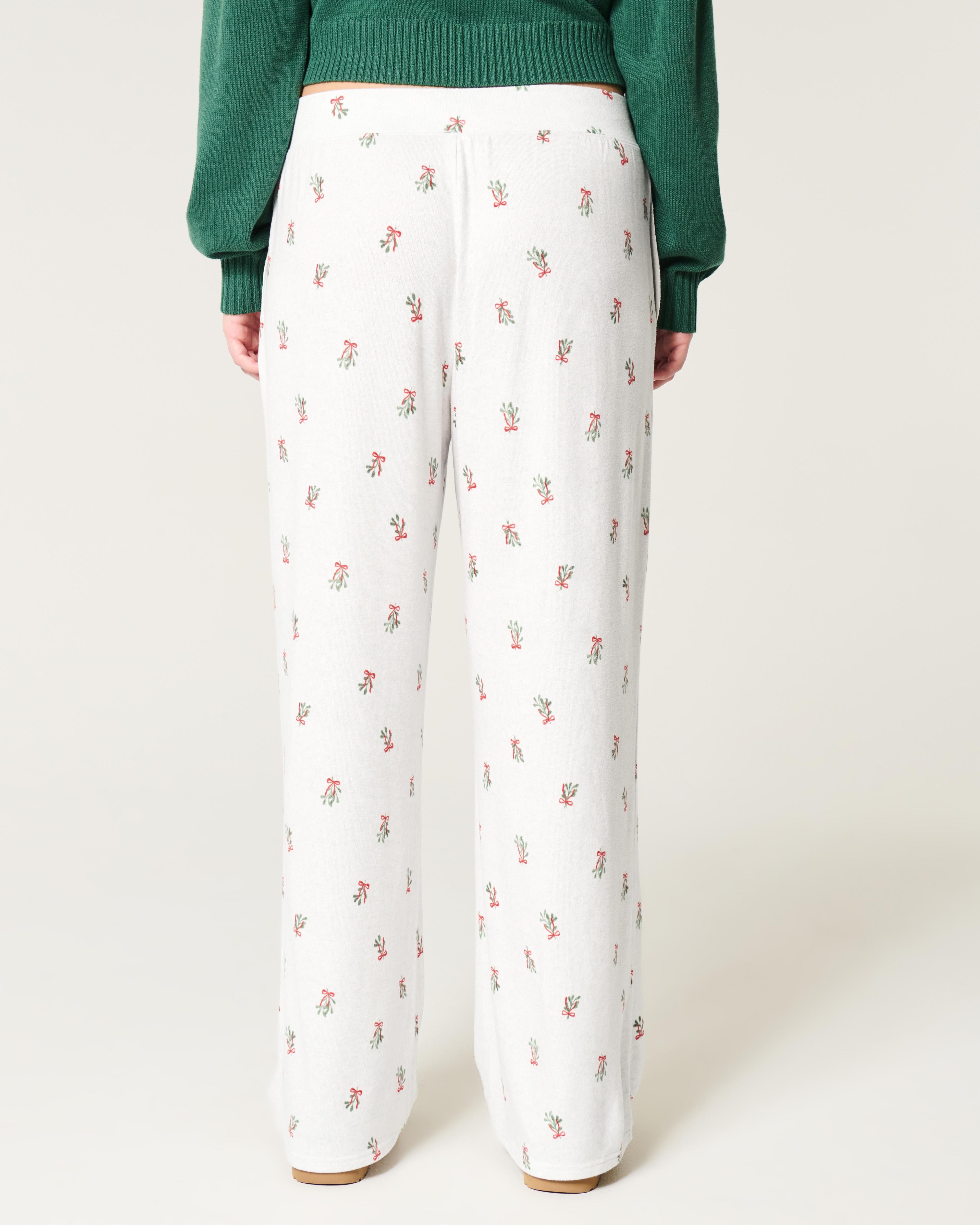 Cozy Wide-Leg Pajama Pants Product Image