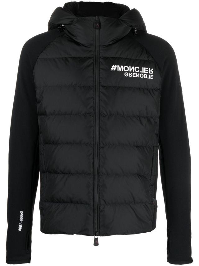 MONCLER Logo-print Hooded Jacket In Black Product Image