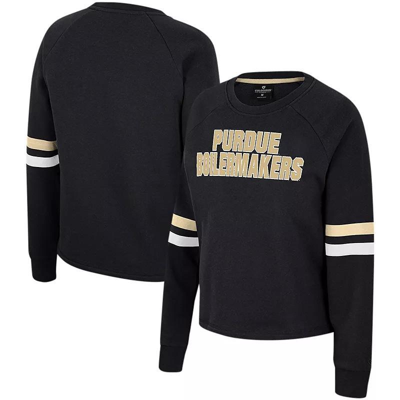 Womens Colosseum Purdue Boilermakers Talent Competition Raglan Pullover Sweatshirt Product Image