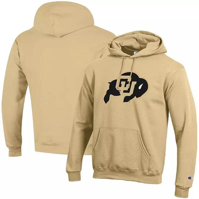 Mens Champion Gold Colorado Buffaloes Primary Logo Powerblend Pullover Hoodie Product Image