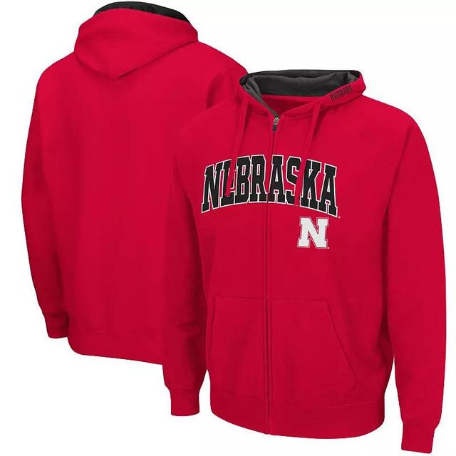 Mens Colosseum Black Washington State Cougars Arch & Logo 3.0 Full-Zip Hoodie Product Image