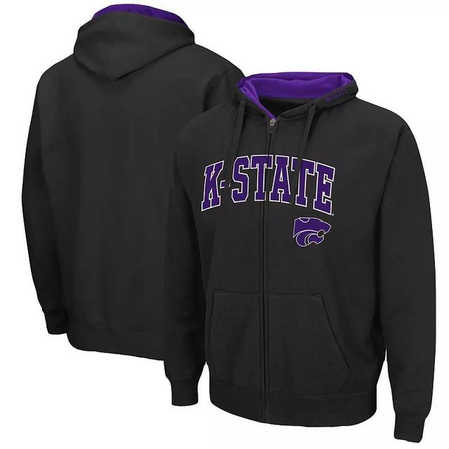 Mens Colosseum Kansas State Wildcats Arch & Logo 3.0 Full-Zip Hoodie Product Image