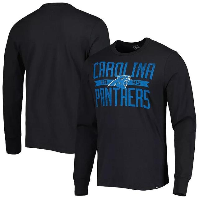 Mens 47 Carolina Panthers Brand Wide Out Franklin Long Sleeve T-Shirt Product Image