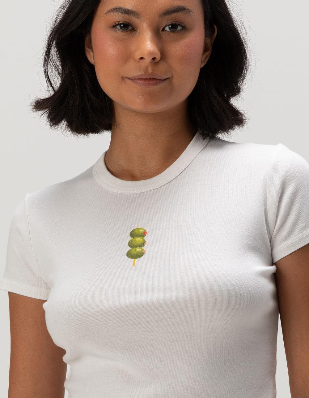 FULL TILT Olive Womens Baby Tee Product Image