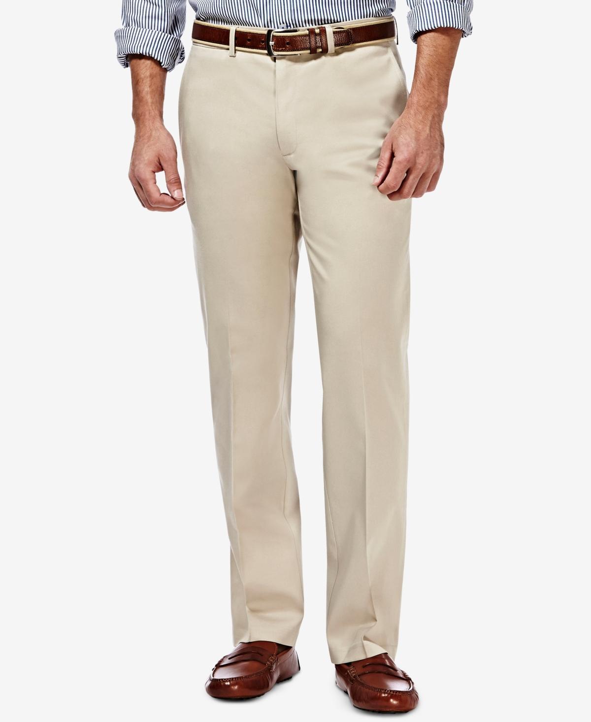 Haggar Premium No Iron Straight Fit Flat Front Khakis, 34 32 Product Image