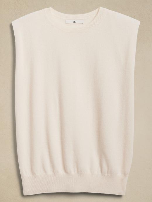 Franci Cashmere Padded-Shoulder Top Product Image