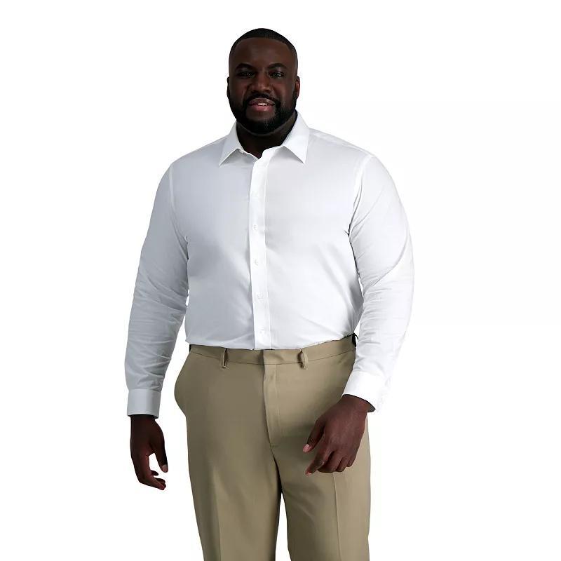 Big & Tall Haggar Smart Wash Classic Fit Solid Dress Shirt, Mens Product Image