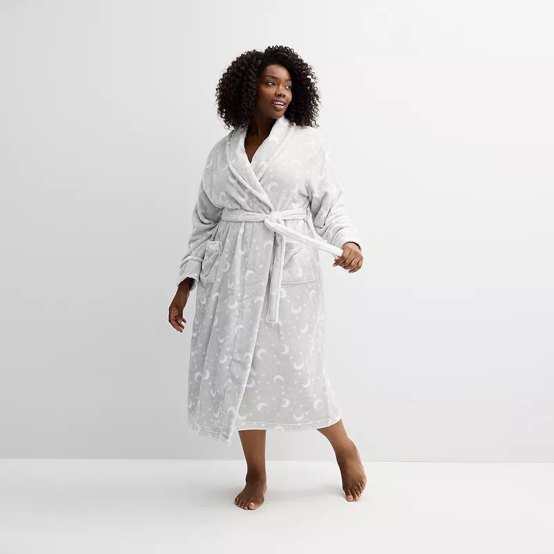 Plus Size Sonoma Goods For Life Long Plush Wrap Robe, Womens Product Image