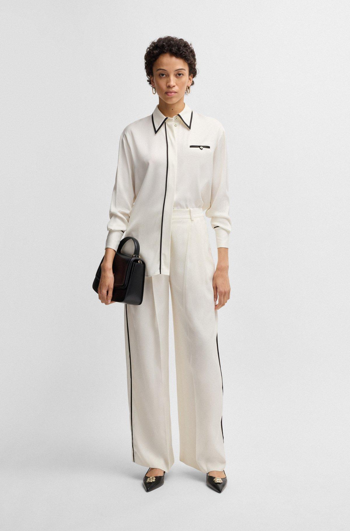 Relaxed-fit trousers with a wide leg Product Image