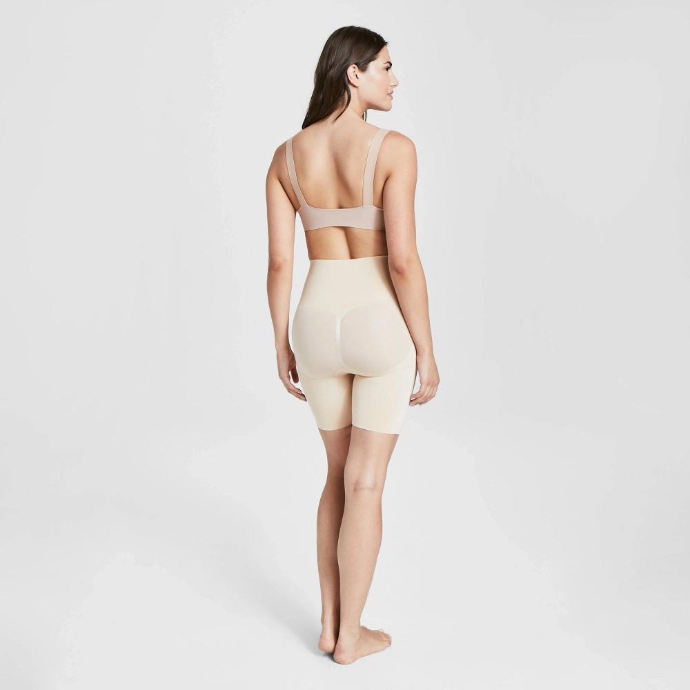 ASSETS by SPANX Women's Remarkable Results Mid-Thigh Shaper - Light Beige S Product Image