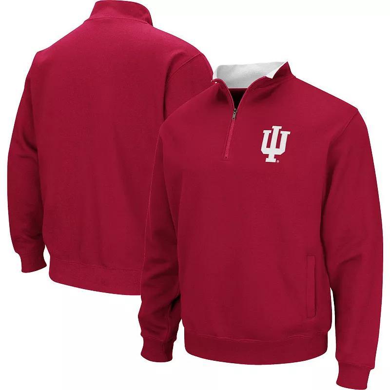 Mens Colosseum Crimson Indiana Hoosiers Big & Tall Tortugas Logo Quarter-Zip Sweatshirt Product Image