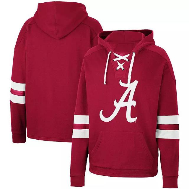 Mens Colosseum Crimson Alabama Crimson Tide Lace-Up 4.0 Pullover Hoodie Product Image