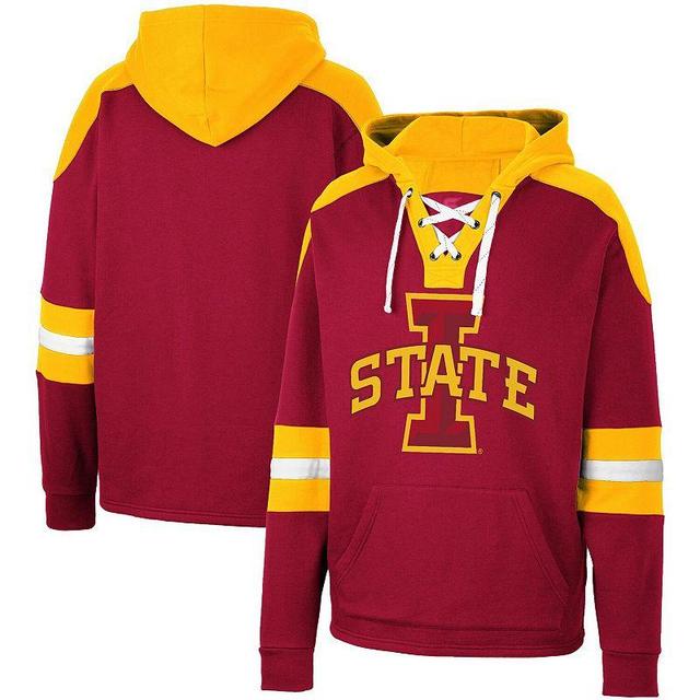 Mens Colosseum Cardinal Iowa State Cyclones Lace-Up 4.0 Pullover Hoodie Product Image