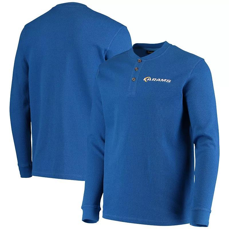 Mens Dunbrooke Royal Los Angeles Rams Logo Maverick Thermal Henley Long Sleeve T-Shirt Product Image