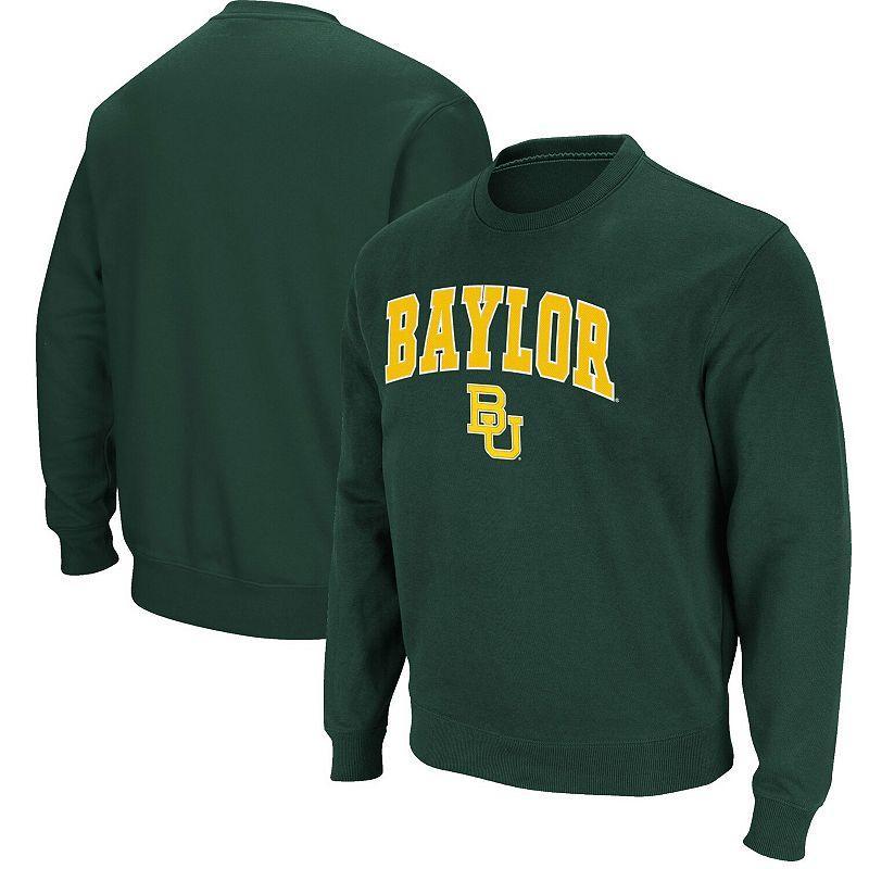 Mens Colosseum Green Baylor Bears Arch & Logo Pullover Sweatshirt Product Image